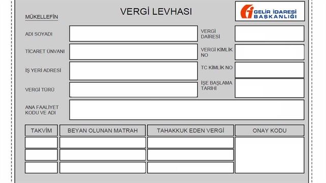 Vergi Levhası Nedir? Nasıl Alınır?